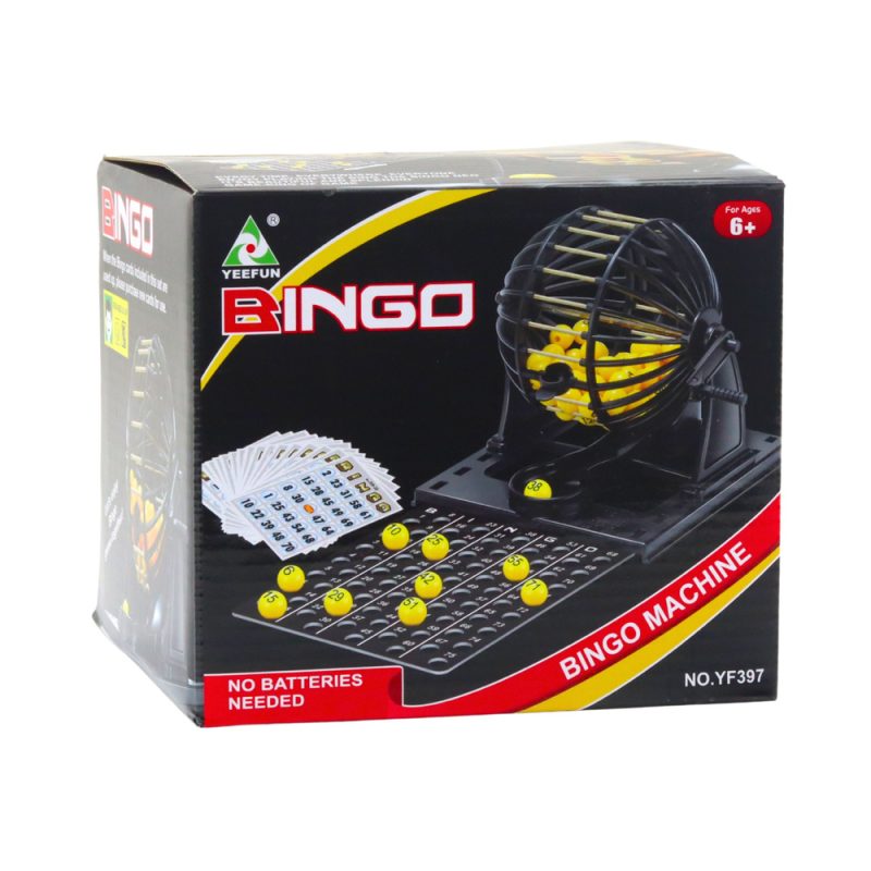 Klasična obiteljska igra bingo s 80 kuglica, 20 kartica i uređajem za izvlačenje