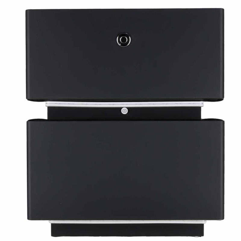 Bedside-cabinet-hanging-with-drawers-LED-lighting-a-USB-charging-port-and-a-Bluetooth-speaker-black-190657 Pametni noćni ormarić s bravom na otisak prsta i bežičnim punjenjem – crni
