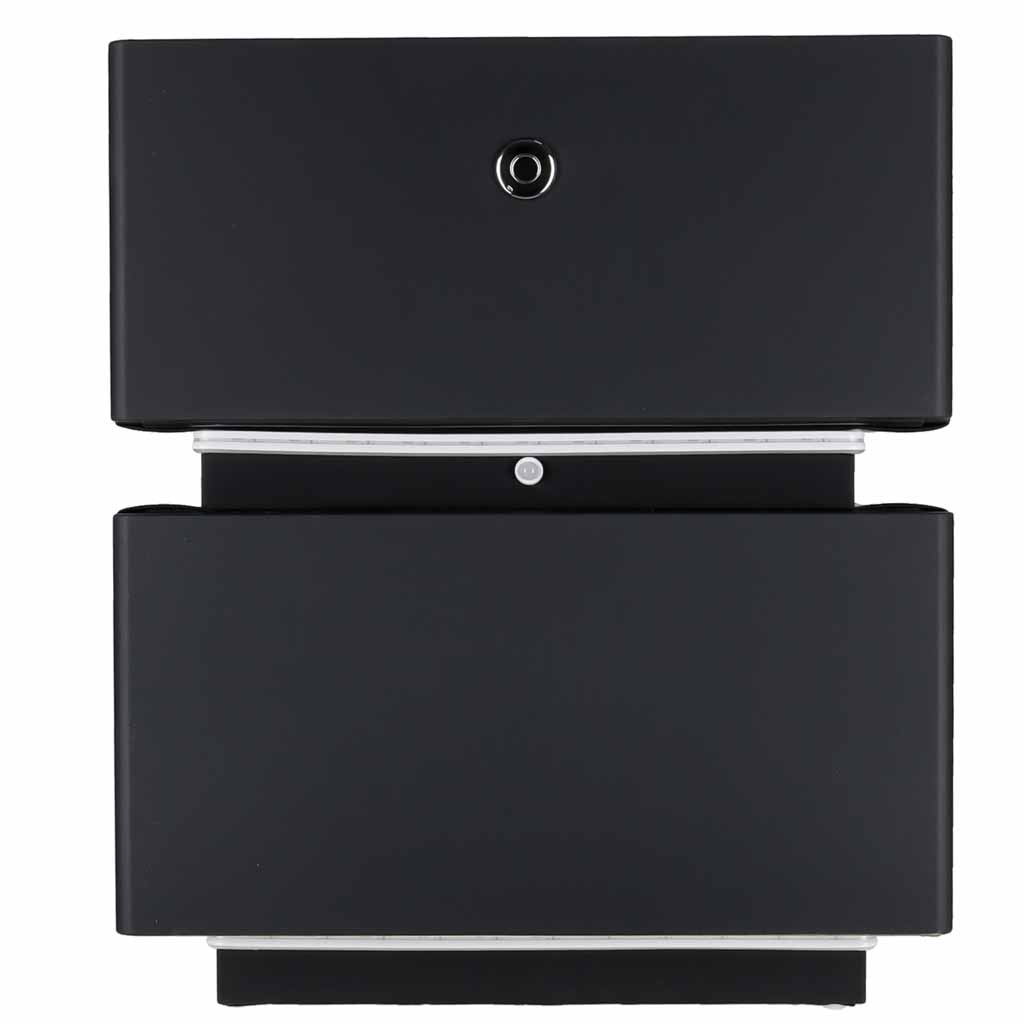 Bedside-cabinet-hanging-with-drawers-LED-lighting-a-USB-charging-port-and-a-Bluetooth-speaker-black-190657 Pametni noćni ormarić s bravom na otisak prsta i bežičnim punjenjem – crni