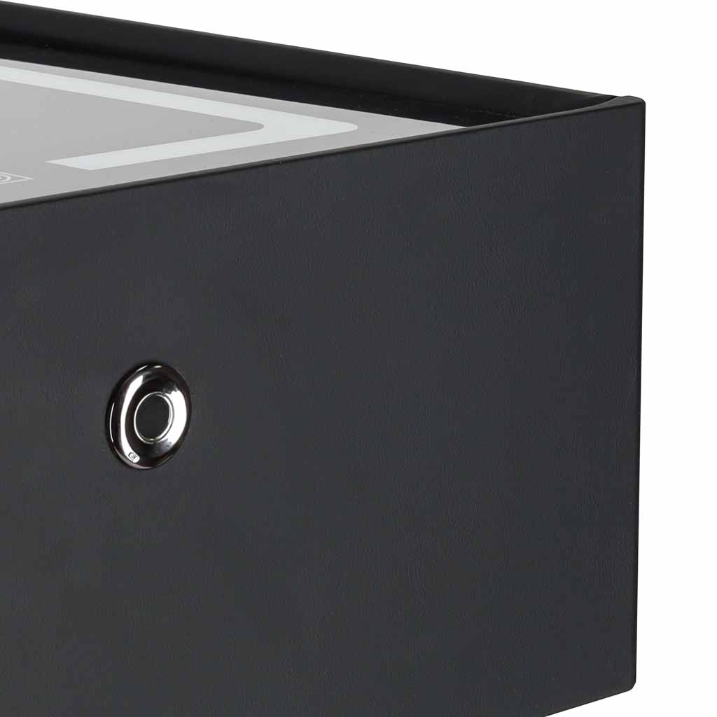 Bedside-cabinet-hanging-with-drawers-LED-lighting-a-USB-charging-port-and-a-Bluetooth-speaker-black-190664 Pametni noćni ormarić s bravom na otisak prsta i bežičnim punjenjem – crni