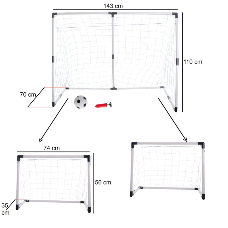 Children-s-soccer-goal-2-in-1-143x110x70cm-134081 Dječji nogometni gol 2 u 1 143 x 110 x 70 cm