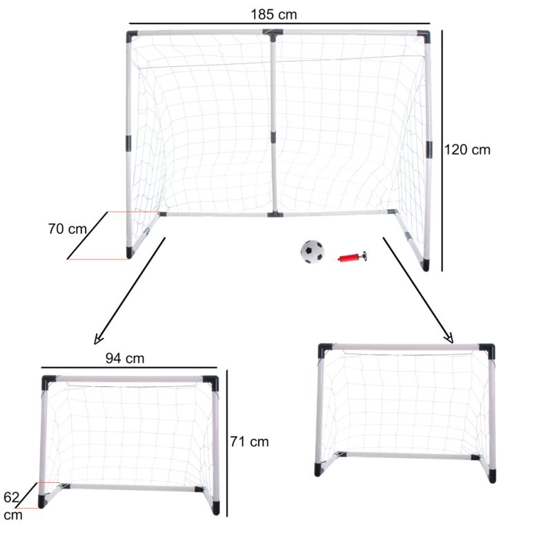 Children-s-soccer-goal-2-in-1-185x120x70cm-134073 Dječji nogometni gol 2 u 1 185 x 120 x 70 cm