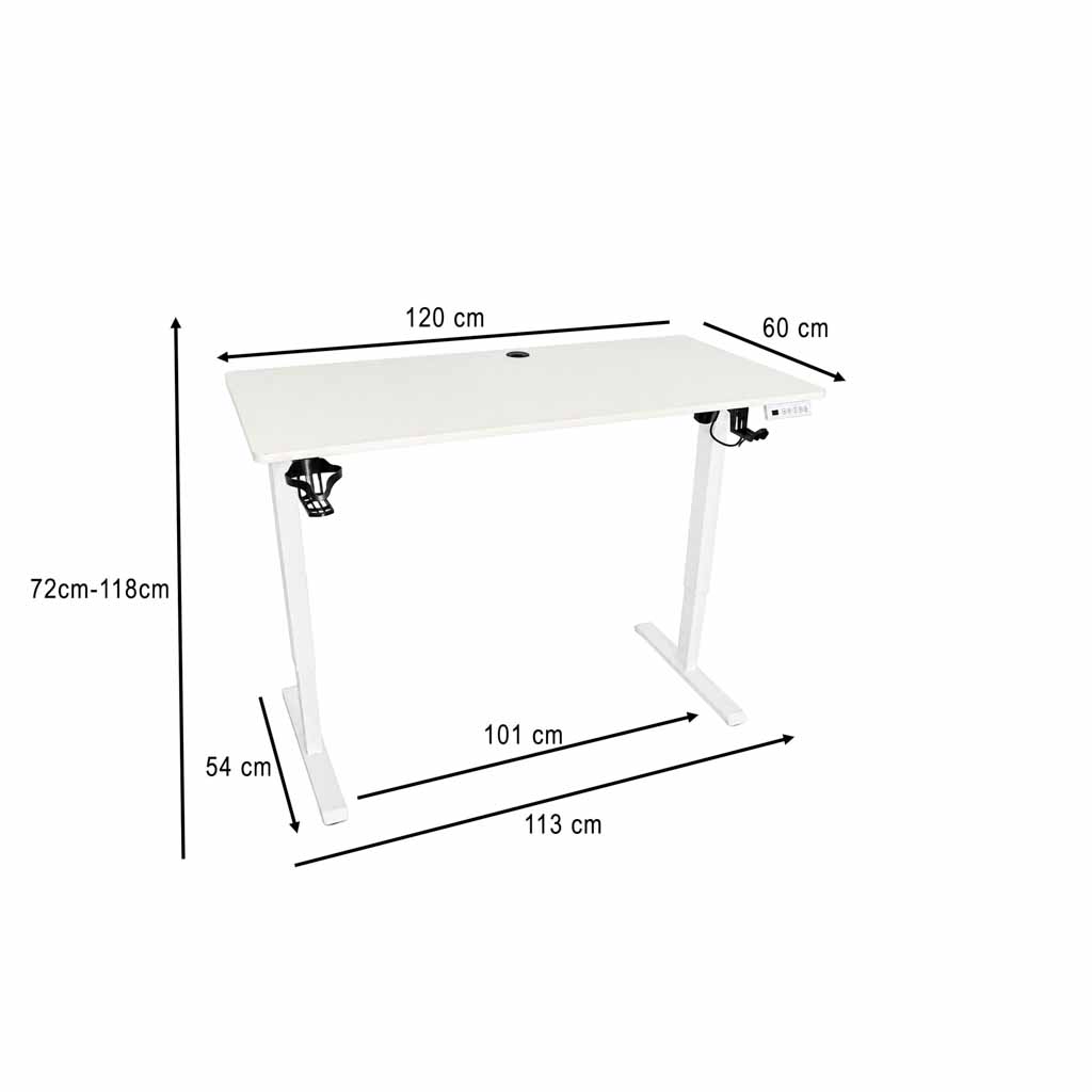 Electric-height-adjustable-desk-with-memory-function-and-control-panel-120x60-cm-white-190819 Električni stol podesiv po visini s funkcijom memorije i upravljačkom pločom, 120 x 60 cm, bijeli