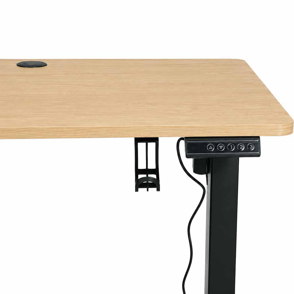 Električni stol podesiv po visini s funkcijom memorije i upravljačkom pločom, 120 x 60 cm, drveni