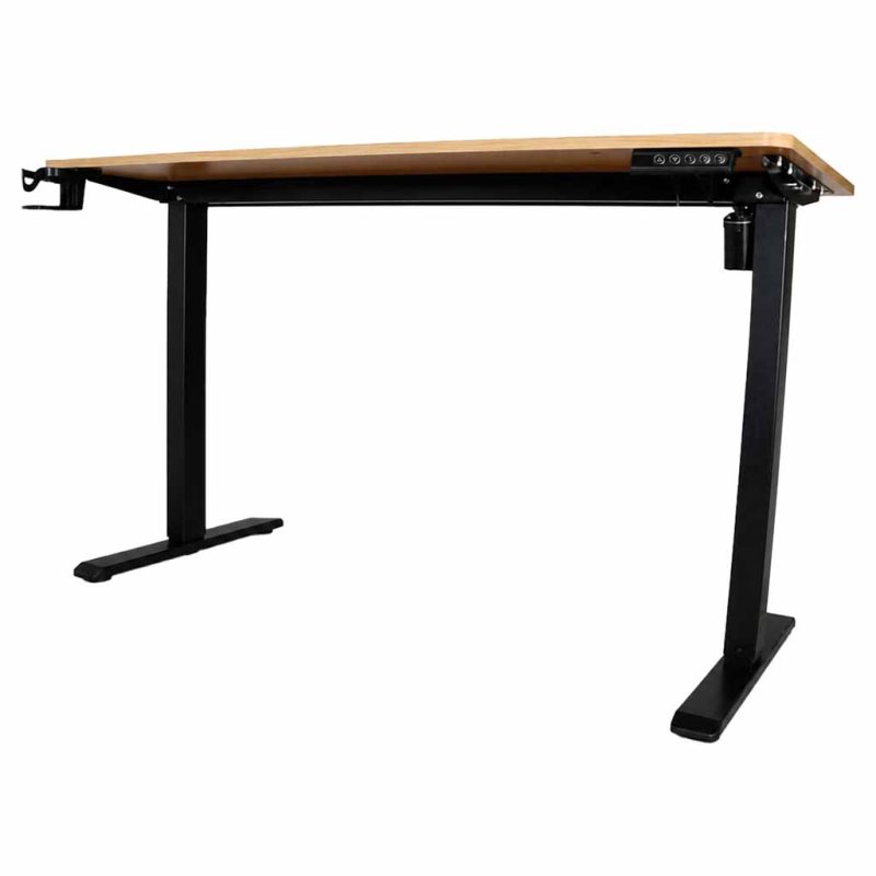 Električni stol podesiv po visini s funkcijom memorije i upravljačkom pločom, 120 x 60 cm, drveni