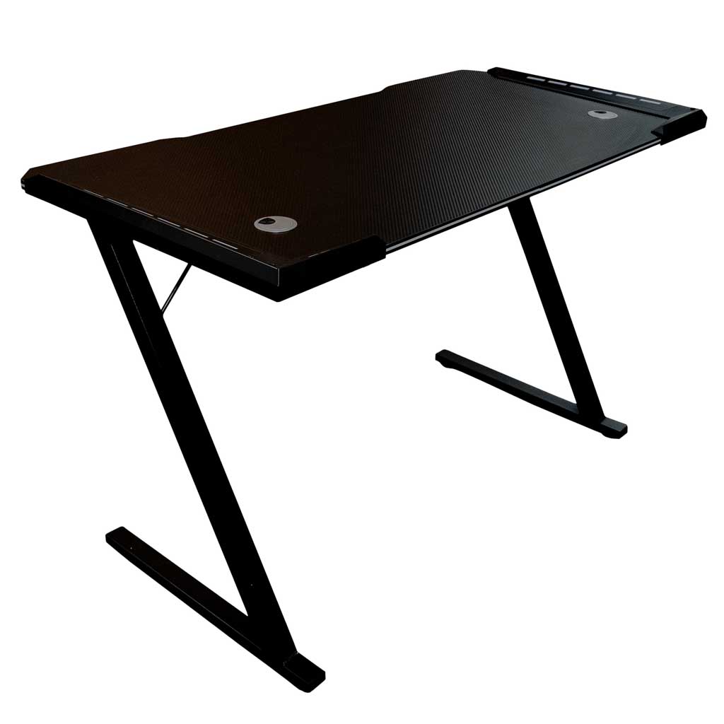 Gaming stol s RGB LED rasvjetom i nosačima za računalo, 120 x 60 cm
