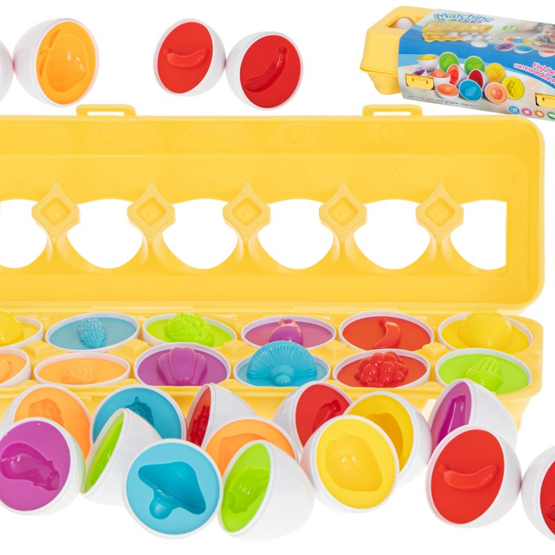 Puzzle-egg-blocks-12-pcs-extruded-Montessori-fruits-and-vegetables-90790 Edukativna jaja puzzle sorter voće 12 kom