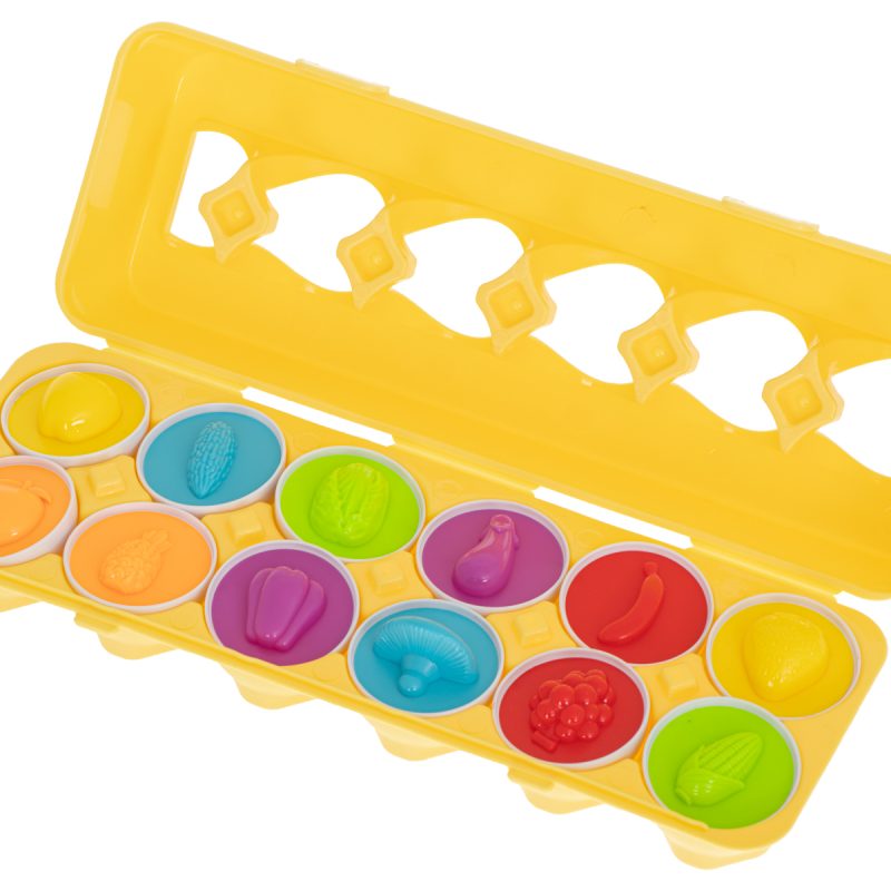 Puzzle-egg-blocks-12-pcs-extruded-Montessori-fruits-and-vegetables-90793 Edukativna jaja puzzle sorter voće 12 kom