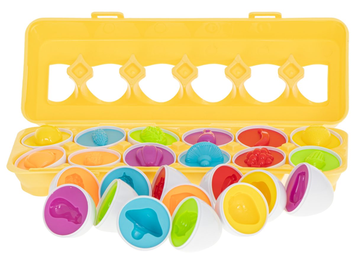 Puzzle-egg-blocks-12-pcs-extruded-Montessori-fruits-and-vegetables-90795 Edukativna jaja puzzle sorter voće 12 kom
