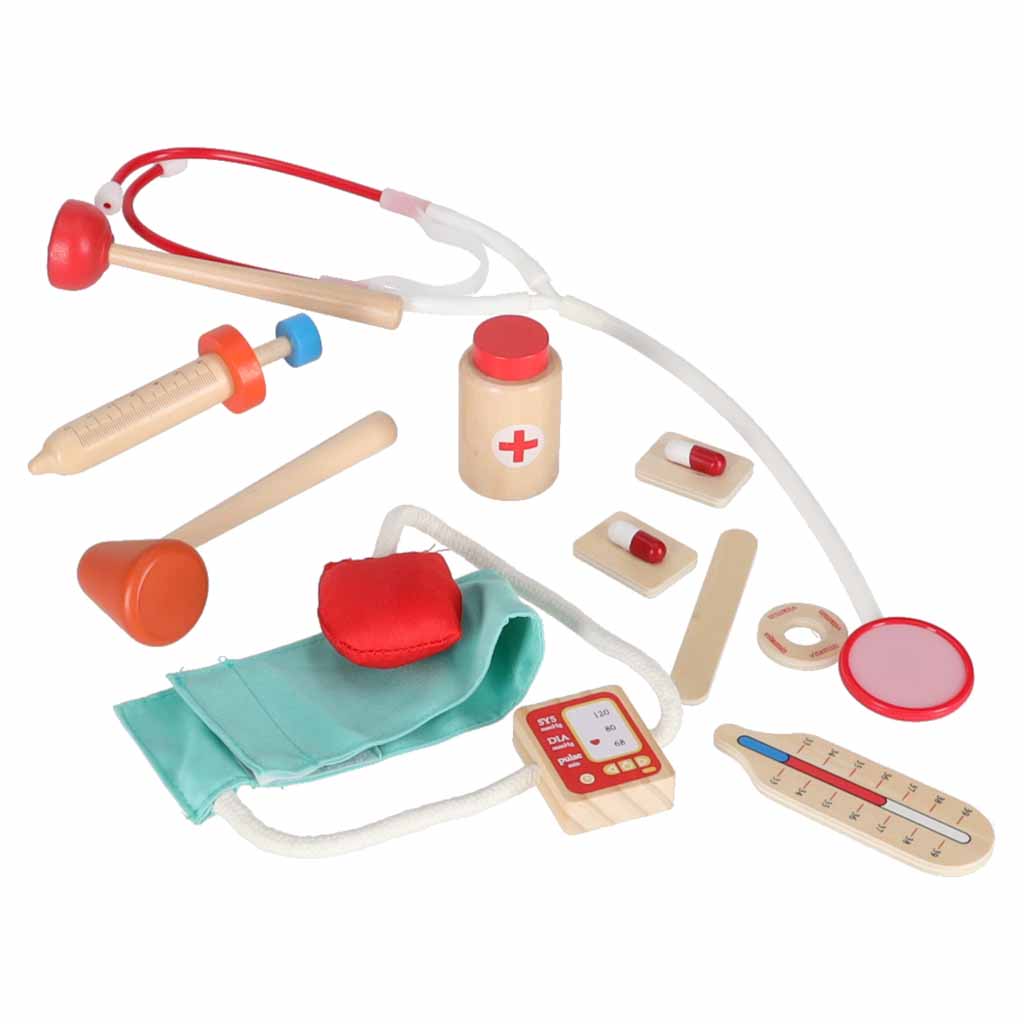 Drveni liječnički set – mala liječnička torba i pribor