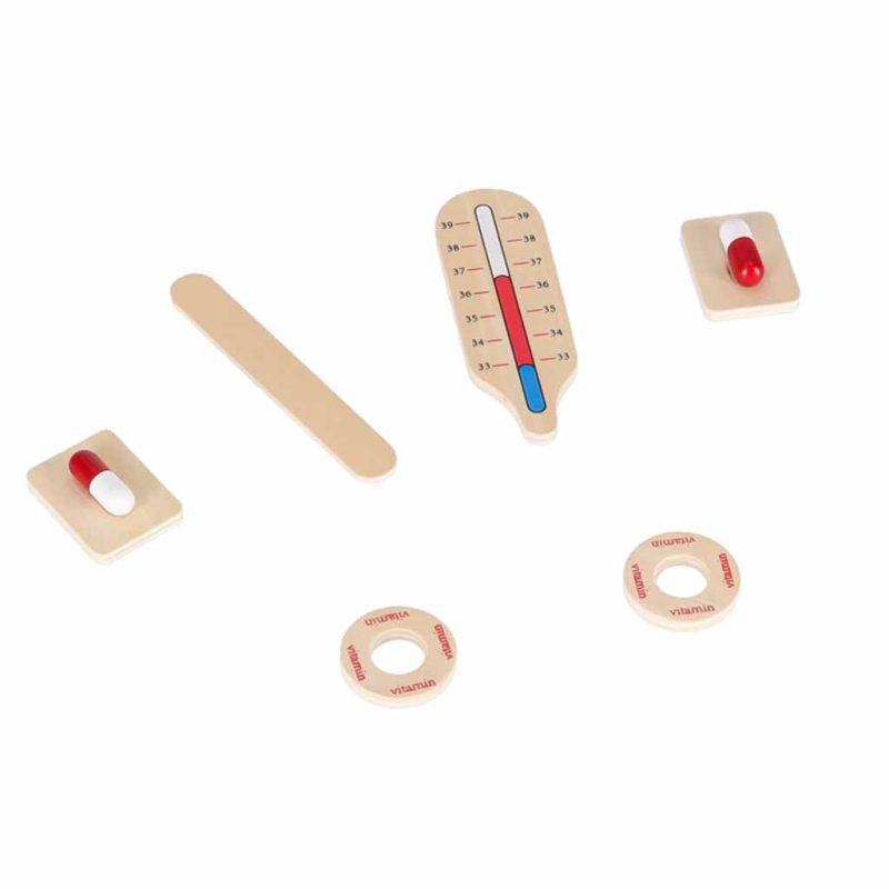 Drveni liječnički set – mala liječnička torba i pribor