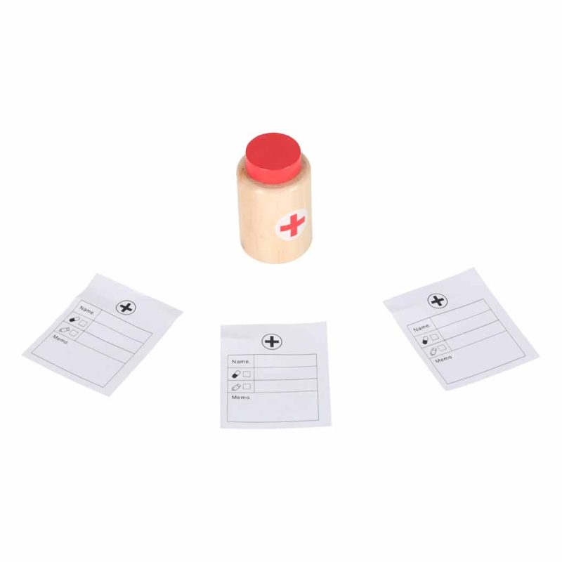 Drveni liječnički set – mala liječnička torba i pribor