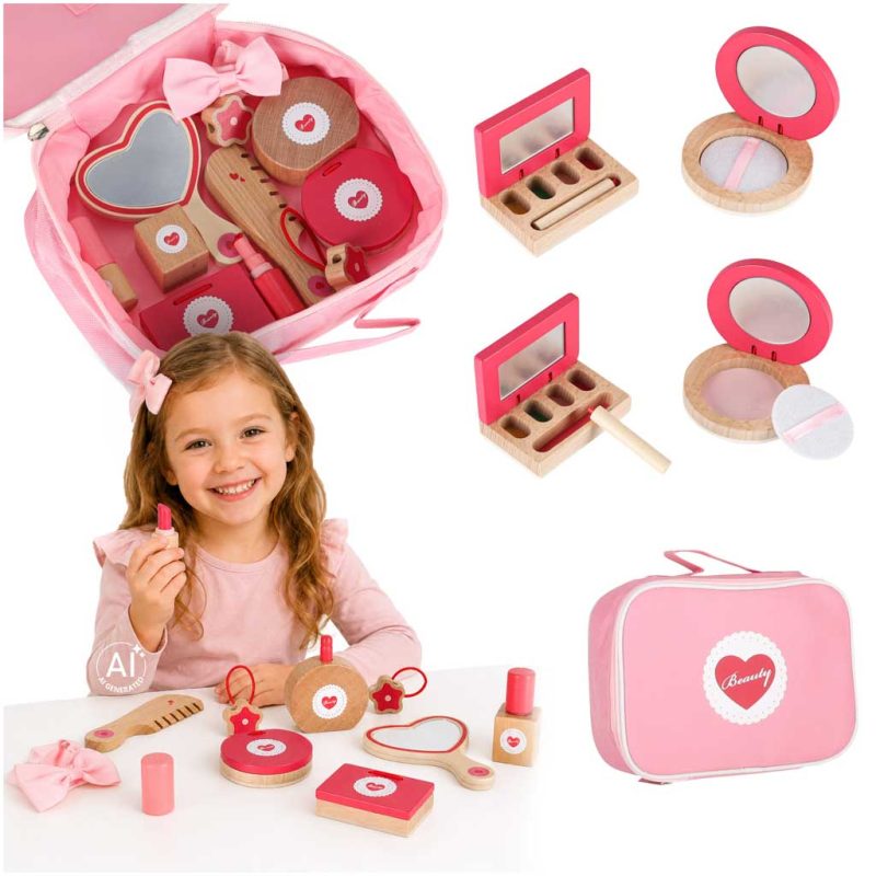 Wooden-makeup-set-for-girls-makeup-beauty-products-and-accessories-190820 Drveni set za šminkanje za djevojčice – proizvodi za uljepšavanje i dodaci