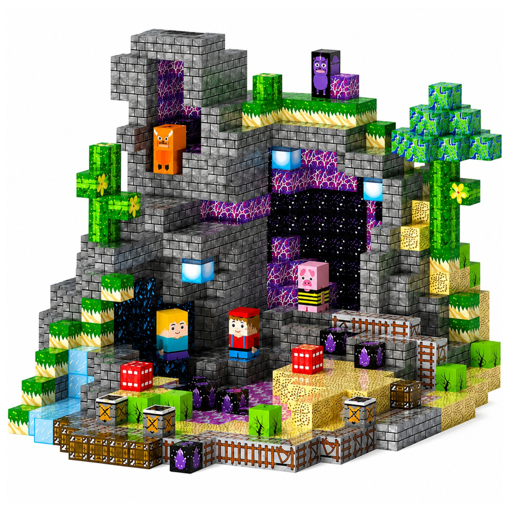 eng_pl_Magnetic-Blocks-Pixels-Cubes-Cubes-Square-World-100-pcs-32074_2 Magnetske kocke Pixels – set od 100 kom