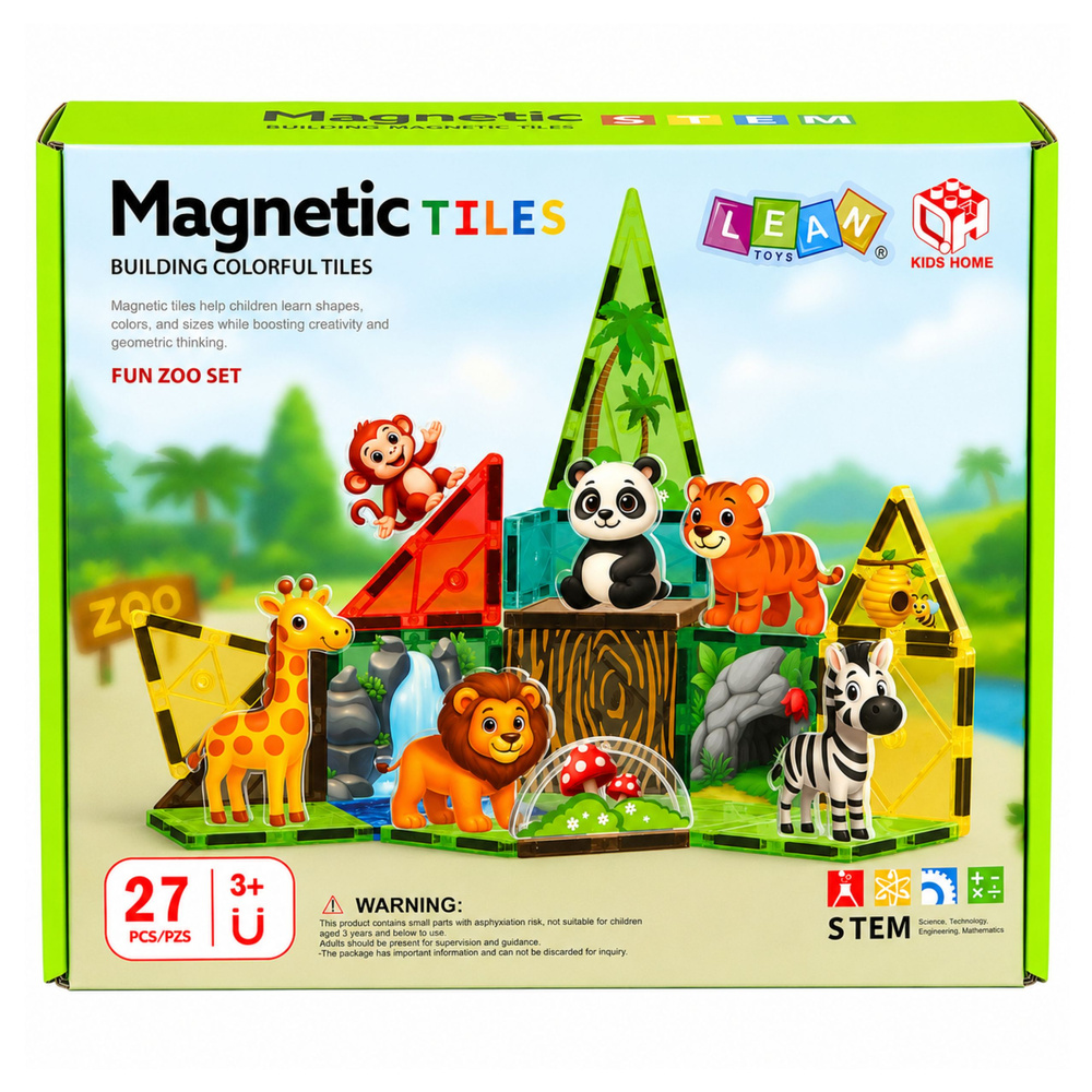 eng_pl_Magnetic-Construction-Blocks-Wild-Animals-Jungle-ZOO-27-pcs-32049_5 Magnetski građevni blokovi – divlje životinje (džungla/ZOO), 27 kom