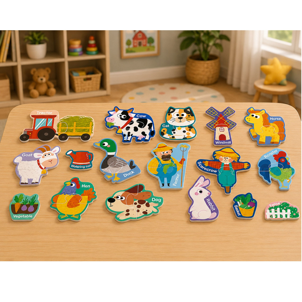 eng_pl_Magnetic-Puzzles-Pets-Farm-Fridge-Magnets-Boards-30-pcs-32025_4 Magnetske puzzle s motivima kućnih ljubimaca i životinja s farme – set od 30 dijelova (za ploče i hladnjake)