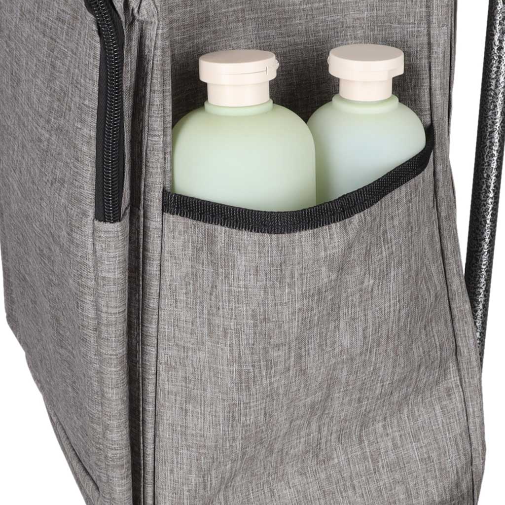 6-Wheel-Shopping-Trolley-with-Insulated-Pocket-95-cm-Gray-192437 Kolica za kupovinu sa 6 kotača i izoliranim džepom, 95 cm, siva