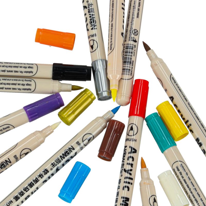 Acrylic-fabric-markers-stone-marker-pens-DIY-waterproof-markers-12-pcs-167936 Akrilni markeri za tkaninu, markeri za kamen, vodootporni markeri "uradi sam" 12 kom.