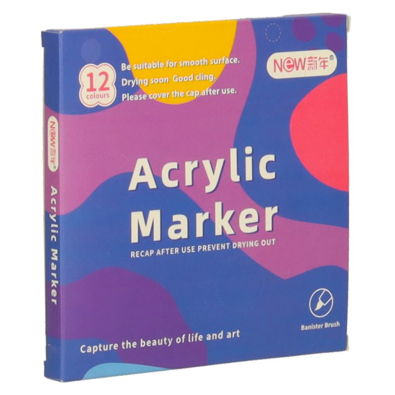 Acrylic-fabric-markers-stone-marker-pens-DIY-waterproof-markers-12-pcs-167937 Akrilni markeri za tkaninu, markeri za kamen, vodootporni markeri "uradi sam" 12 kom.