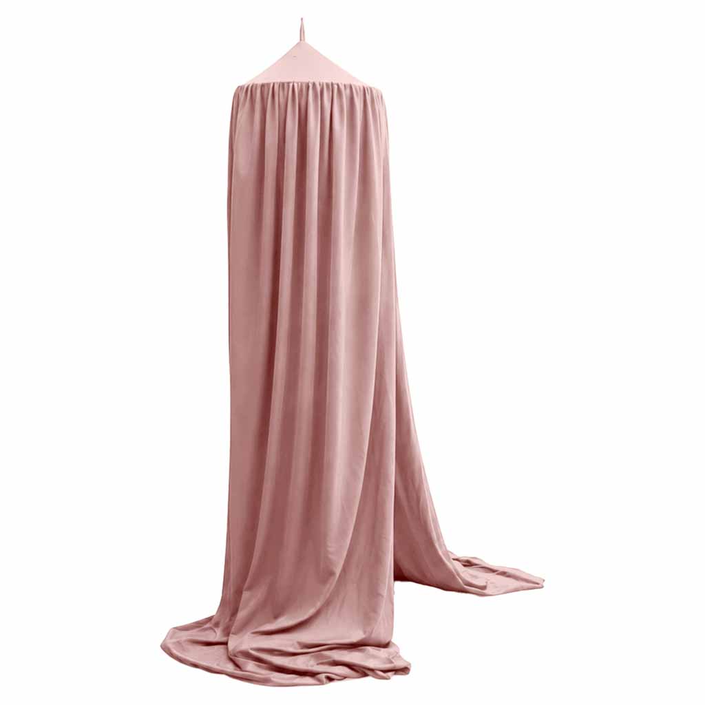 Baby-canopy-over-crib-curtain-tent-tipi-hanging-light-pink-188671 Viseći roza šator/baldahin za dječji krevetić (tipi stil)