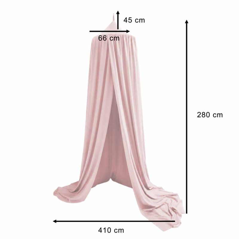 Baby-canopy-over-crib-curtain-tent-tipi-hanging-light-pink-189474 Viseći roza šator/baldahin za dječji krevetić (tipi stil)