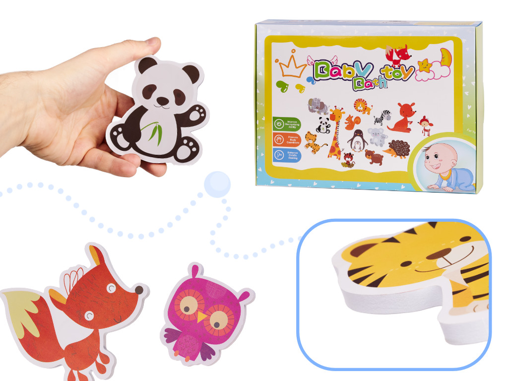 Bath-toy-foam-animals-99199 Pjenaste naljepnice za kupanje s motivom životinja za djecu – 18 kom