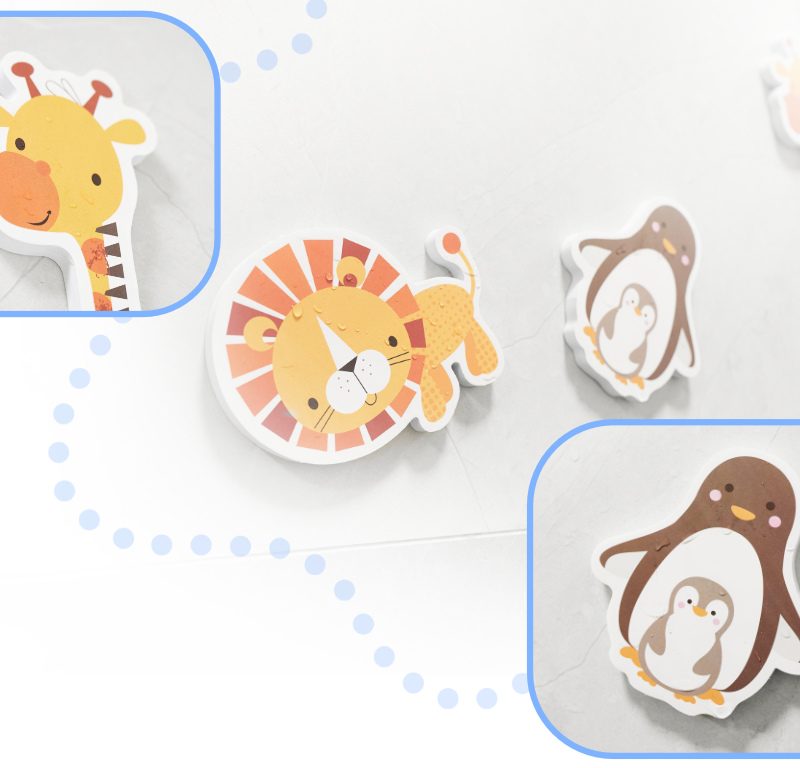 Bath-toy-foam-animals-99244 Pjenaste naljepnice za kupanje s motivom životinja za djecu – 18 kom