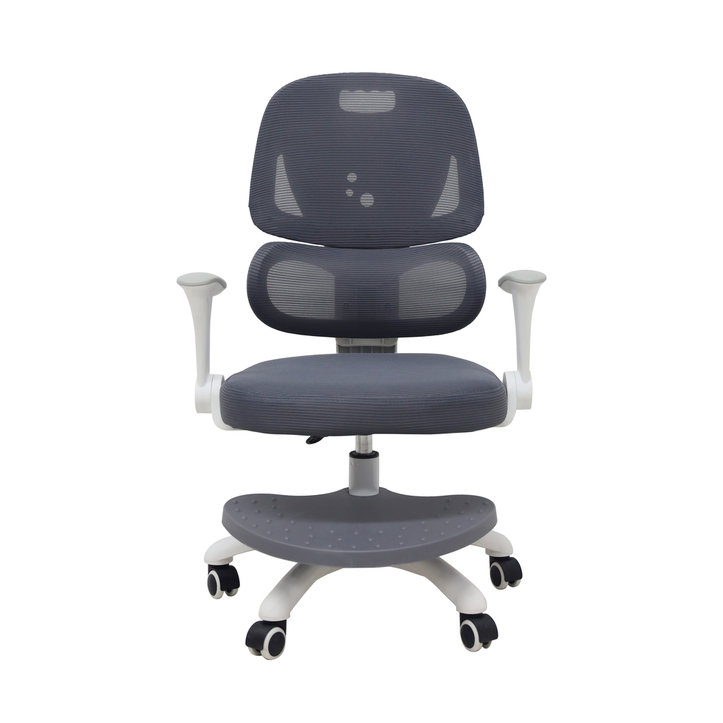 Children-s-desk-chair-ergonomic-swivel-adjustable-grey-191026 Ergonomska dječja stolica, okretna i podesiva, siva