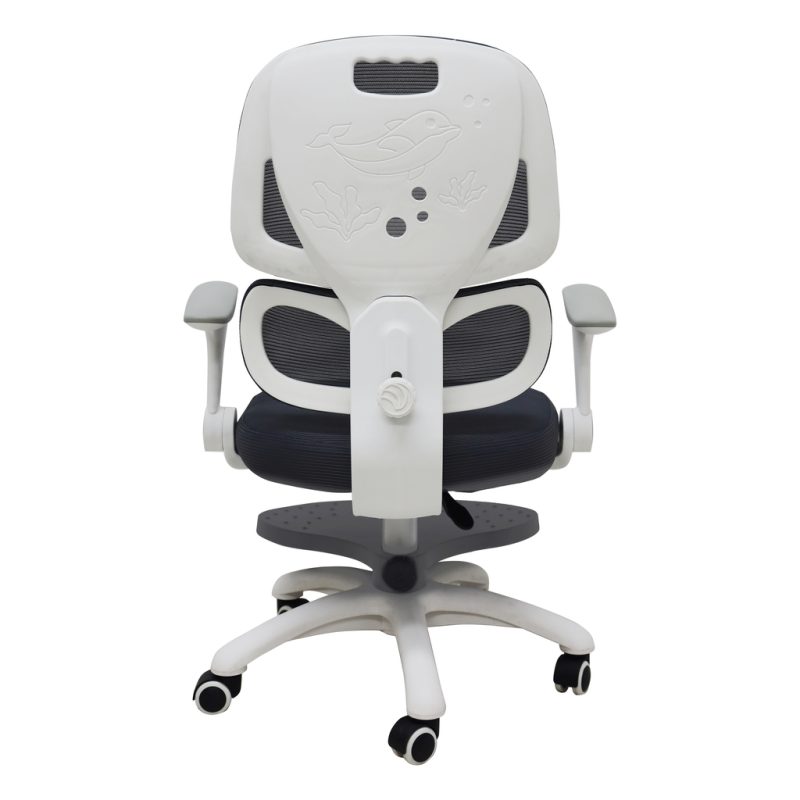 Children-s-desk-chair-ergonomic-swivel-adjustable-grey-191029 Ergonomska dječja stolica, okretna i podesiva, siva