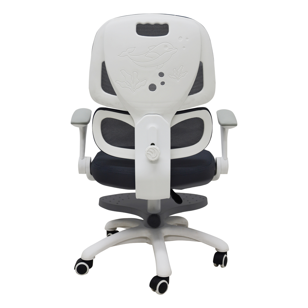 Children-s-desk-chair-ergonomic-swivel-adjustable-grey-191029 Ergonomska dječja stolica, okretna i podesiva, siva