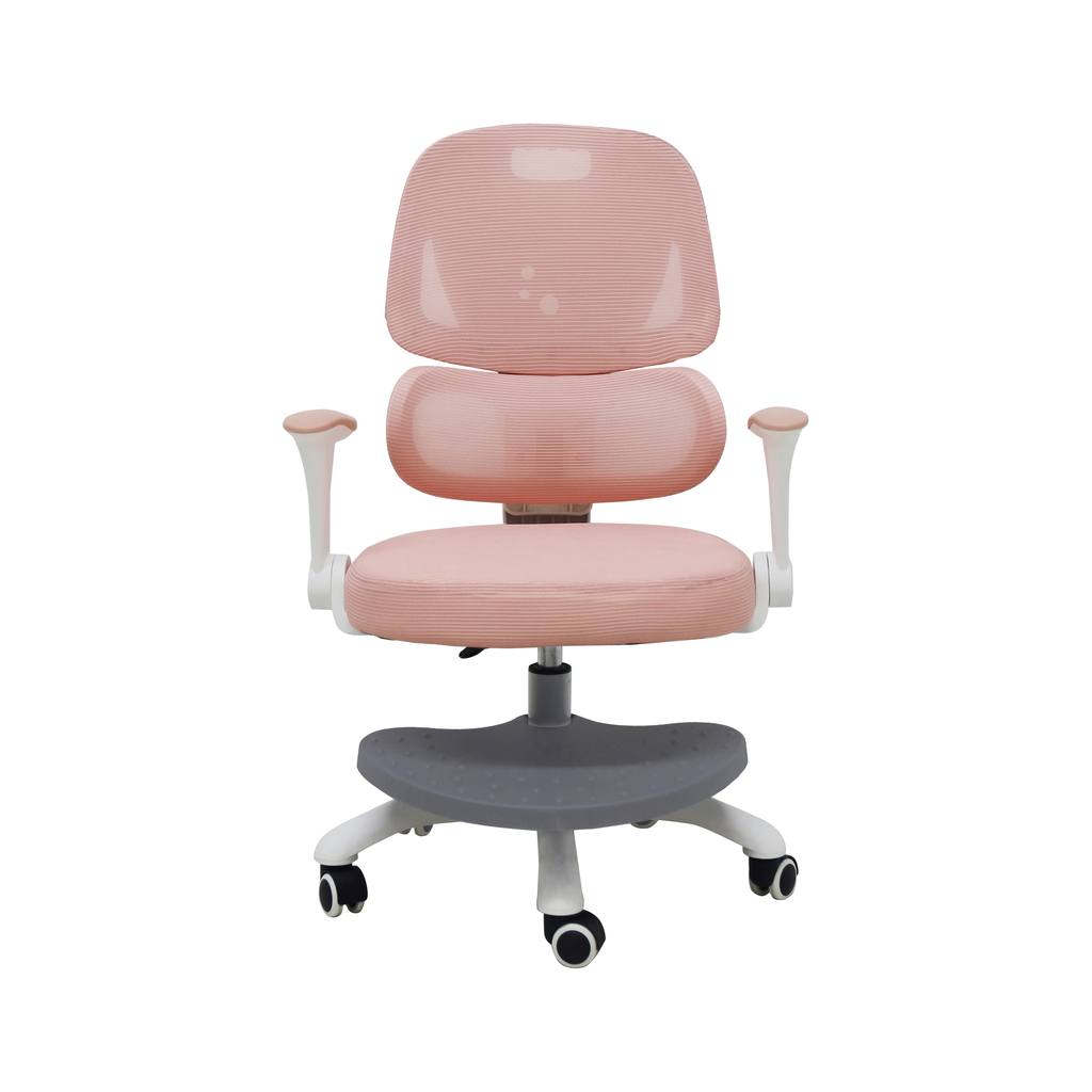 Children-s-desk-chair-ergonomic-swivel-adjustable-pink-191019 Ergonomska dječja stolica, okretna i podesiva, ružičasta