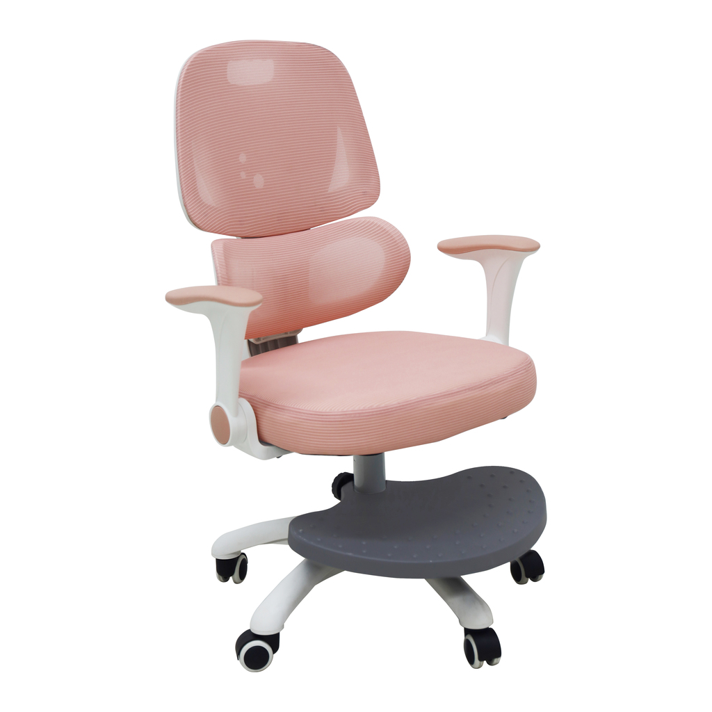 Children-s-desk-chair-ergonomic-swivel-adjustable-pink-191020 Ergonomska dječja stolica, okretna i podesiva, ružičasta