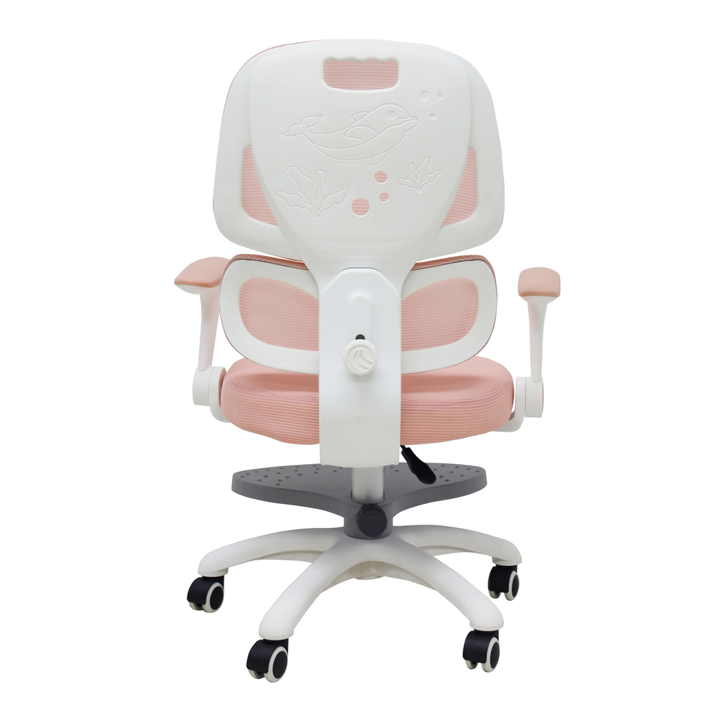 Children-s-desk-chair-ergonomic-swivel-adjustable-pink-191022 Ergonomska dječja stolica, okretna i podesiva, ružičasta