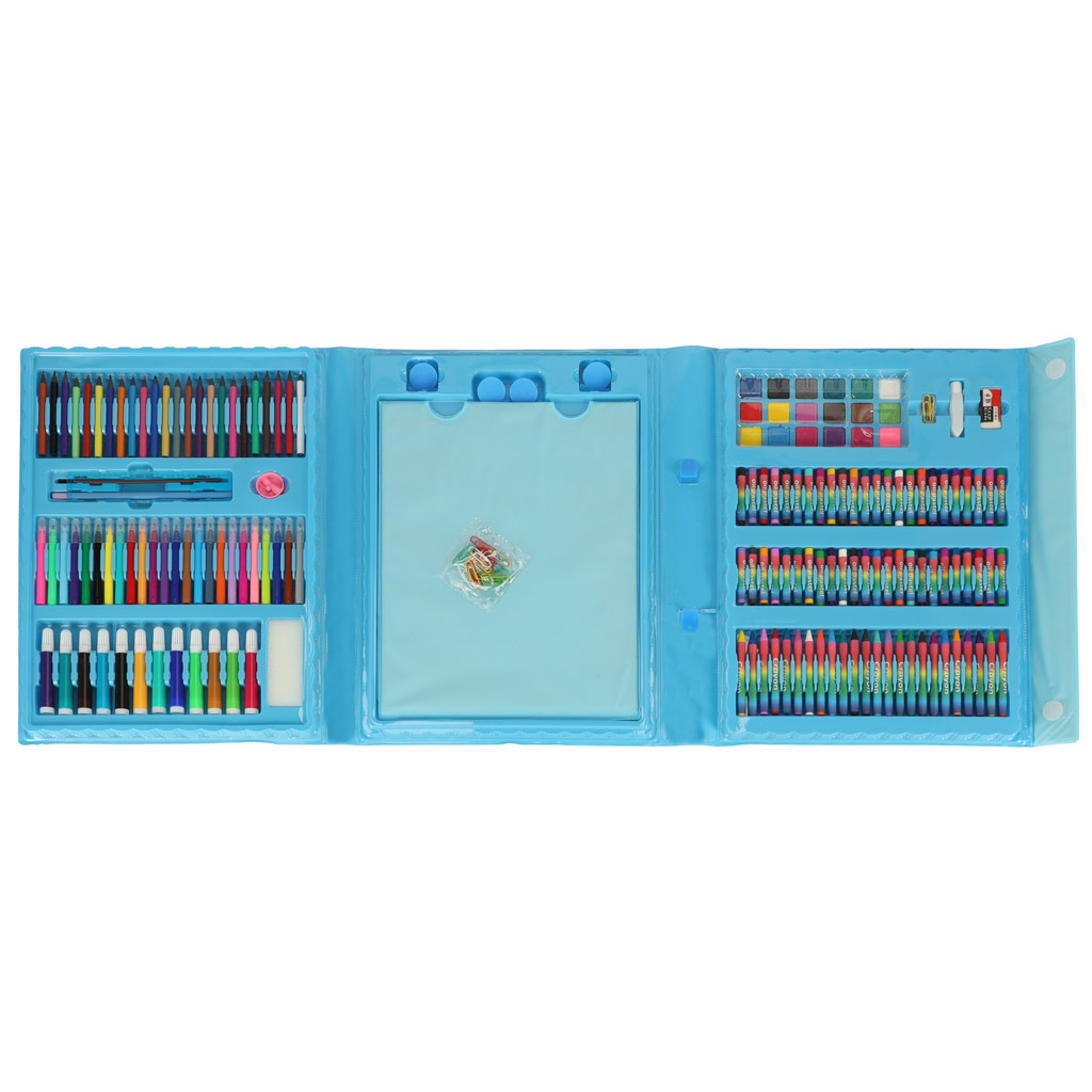 Paint-art-set-in-a-suitcase-208-items-crayons-pastels-markers-markers-pens-paints-ruler-blue-141169 Umjetnički set s 208 dijelova u kovčegu – plavi