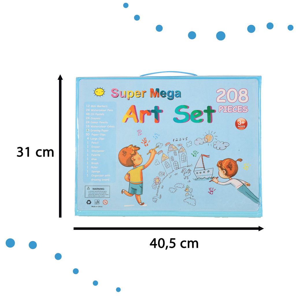 Paint-art-set-in-a-suitcase-208-items-crayons-pastels-markers-markers-pens-paints-ruler-blue-141170 Umjetnički set s 208 dijelova u kovčegu – plavi