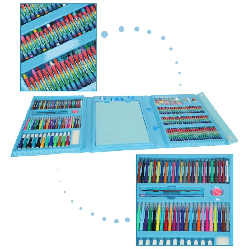 Paint-art-set-in-a-suitcase-208-items-crayons-pastels-markers-markers-pens-paints-ruler-blue-141171 Umjetnički set s 208 dijelova u kovčegu – plavi