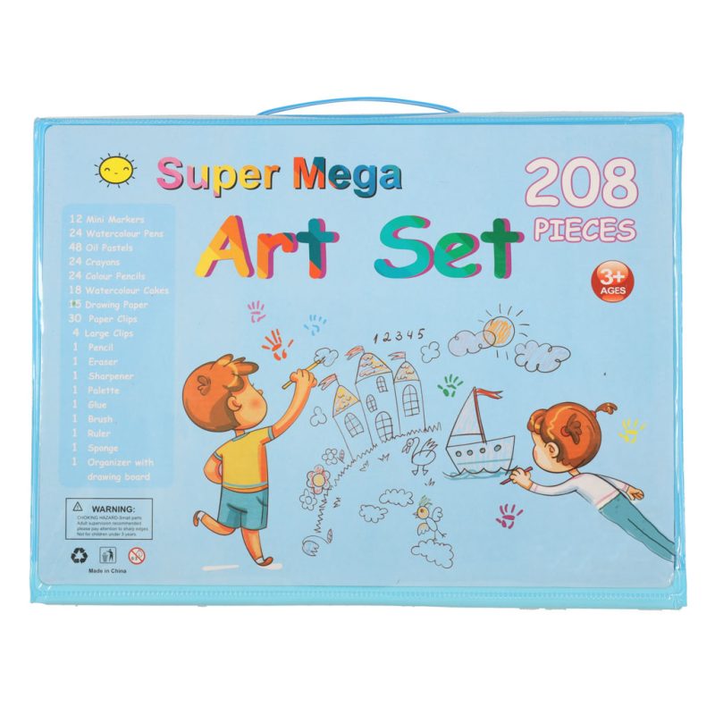 Paint-art-set-in-a-suitcase-208-items-crayons-pastels-markers-markers-pens-paints-ruler-blue-141176 Umjetnički set s 208 dijelova u kovčegu – plavi