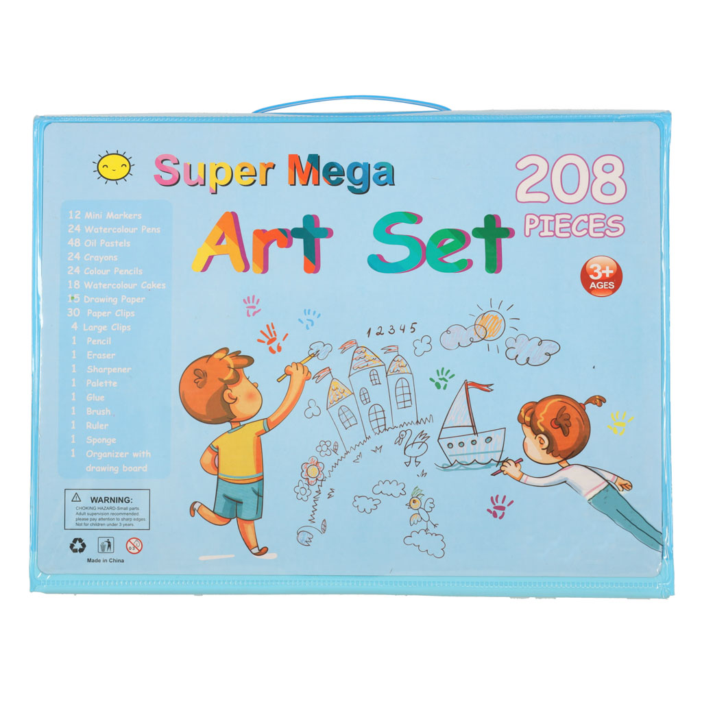Paint-art-set-in-a-suitcase-208-items-crayons-pastels-markers-markers-pens-paints-ruler-blue-141176 Umjetnički set s 208 dijelova u kovčegu – plavi
