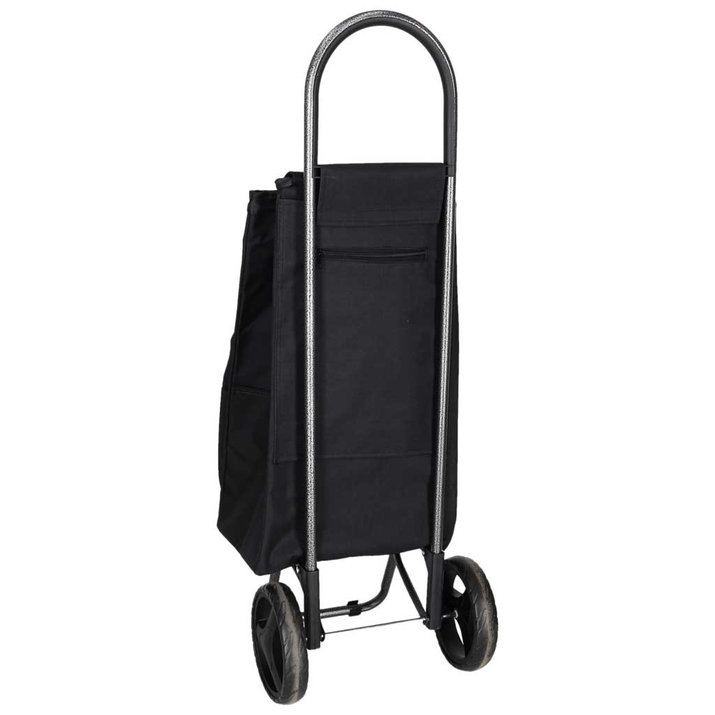 Kolica za kupovinu s kotačima i izoliranim džepom, 95 cm, crna