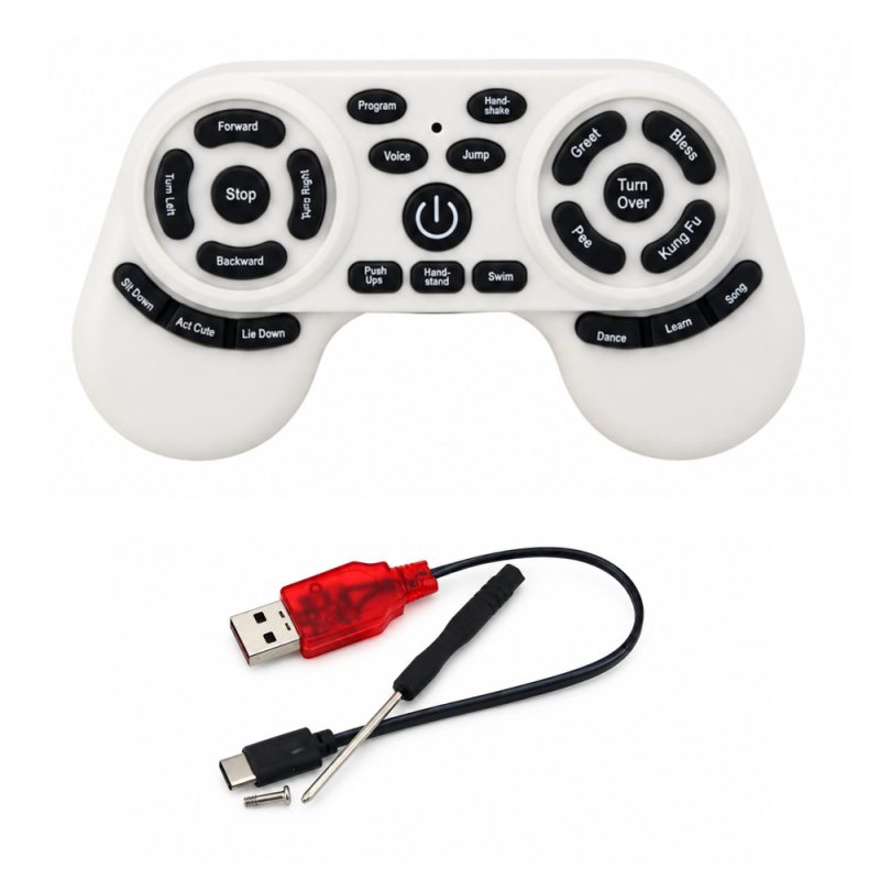 eng_pl_AI-Robot-Dog-Remote-Controlled-RC-Bluetooth-App-Programmable-Silver-32783_5 AI robotski pas – daljinski upravljan (RC/Bluetooth/Aplikacija), programabilan, srebrni