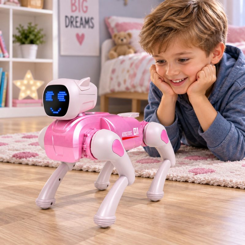 eng_pl_Pink-AI-Robot-Dog-Remote-Controlled-RC-Bluetooth-App-Programmable-32782_4 AI robotski pas – daljinski upravljan (RC/Bluetooth/Aplikacija), programabilan, roza