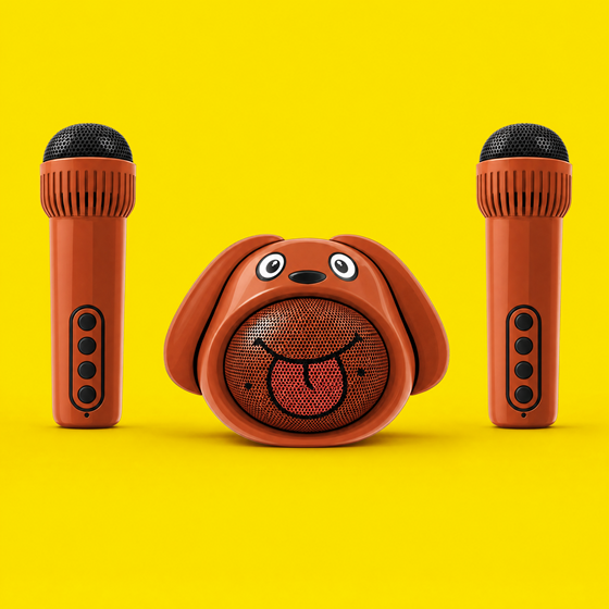 88057-2488_cjenik Karaoke set dječji sa zvučnikom i 2 mikrofona LILBIG, pas