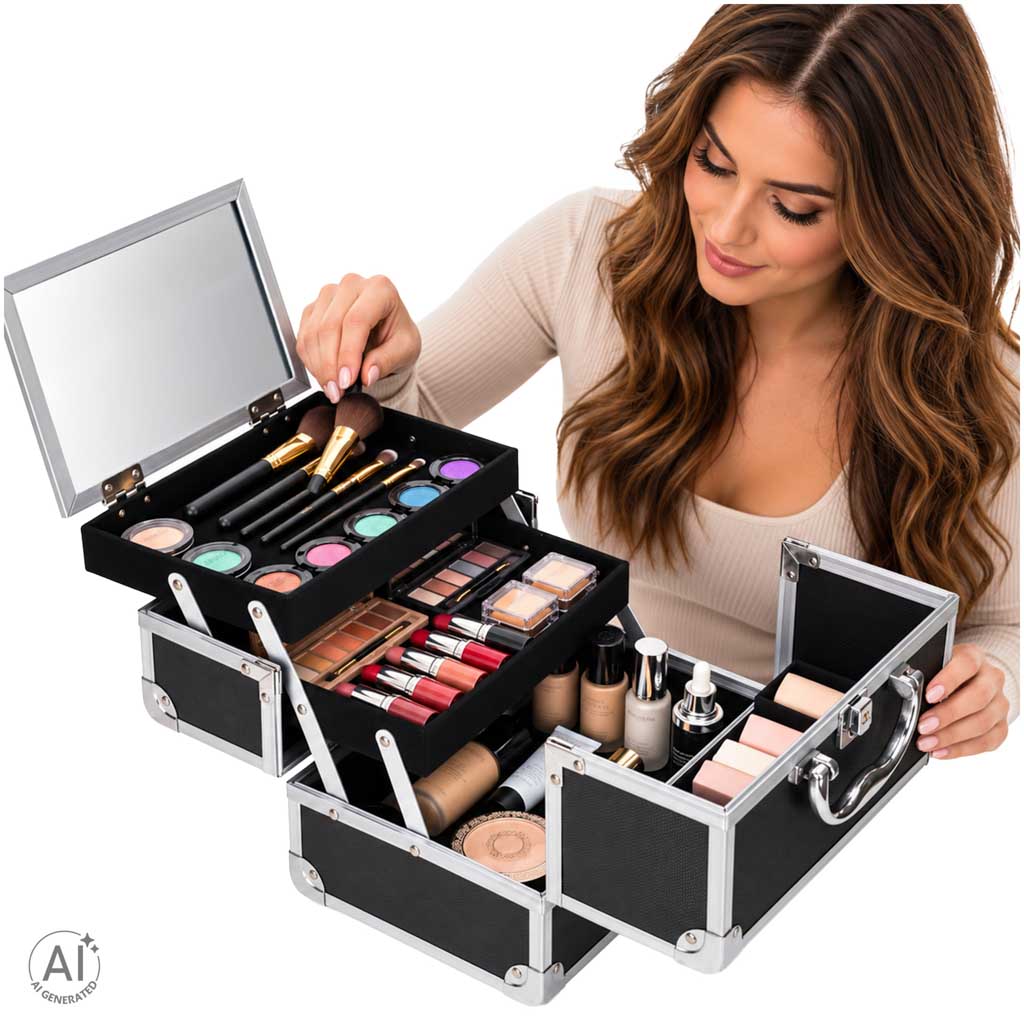 Black-cosmetic-organizer-with-mirror-193587 Crni kozmetički organizator s ogledalom