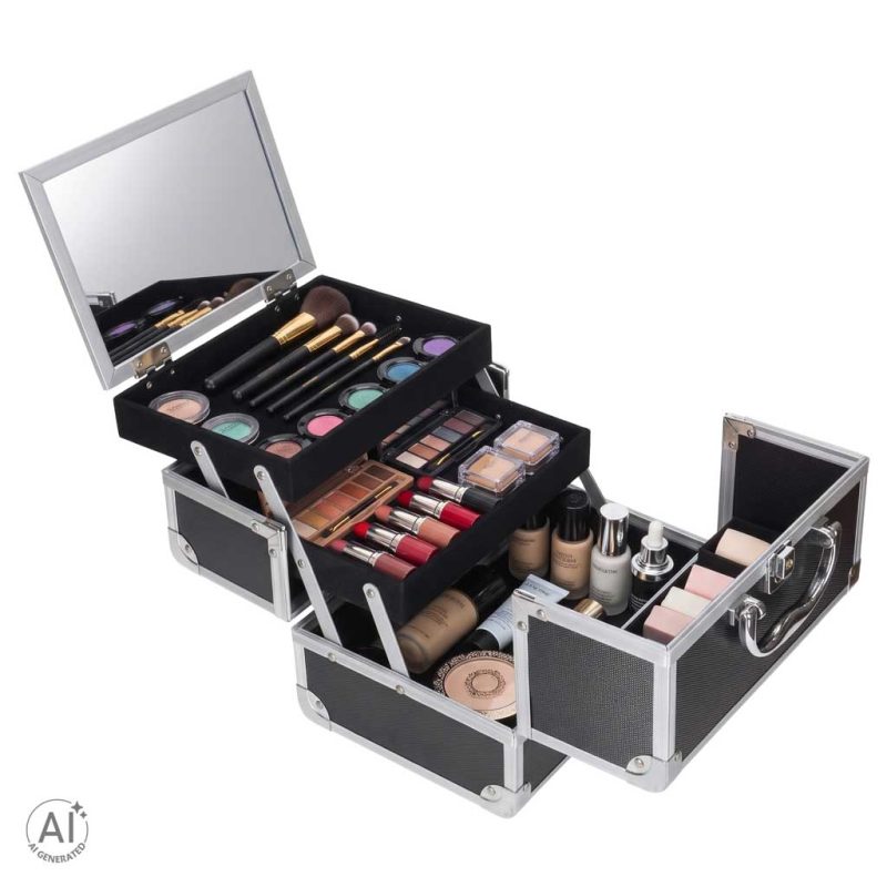 Black-cosmetic-organizer-with-mirror-193588 Crni kozmetički organizator s ogledalom