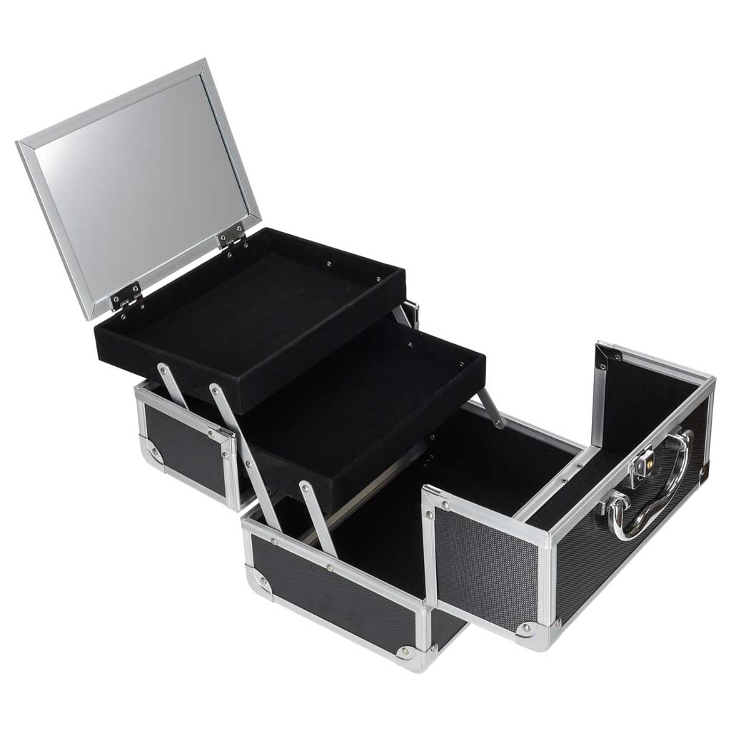 Black-cosmetic-organizer-with-mirror-193589 Crni kozmetički organizator s ogledalom