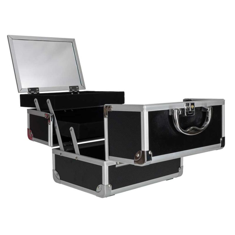 Black-cosmetic-organizer-with-mirror-193595 Crni kozmetički organizator s ogledalom