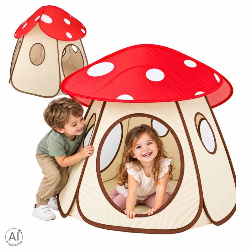 Children-s-Mushroom-Tent-Foldable-Playhouse-for-the-Kids-Room-193106 Sklopiva dječja kućica za igru u obliku gljive za dječju sobu