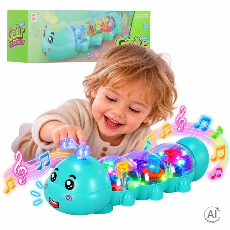 Interactive-Crawling-Caterpillar-Toy-with-Sound-and-LED-Light-Sensor-blue-193502 Interaktivna igračka gusjenica koja puže, sa zvukom i senzorom za LED svjetlo – plava