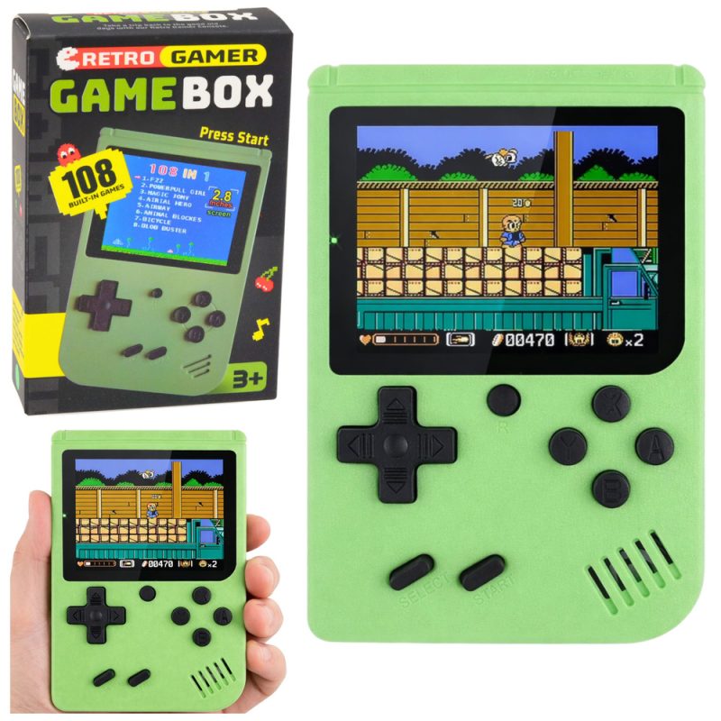 eng_pl_Electronic-Game-Retro-Console-108-in-1-LCD-Screen-Green-30518_1 Retro elektronička igraća konzola 108 u 1, LCD zaslon, zelena
